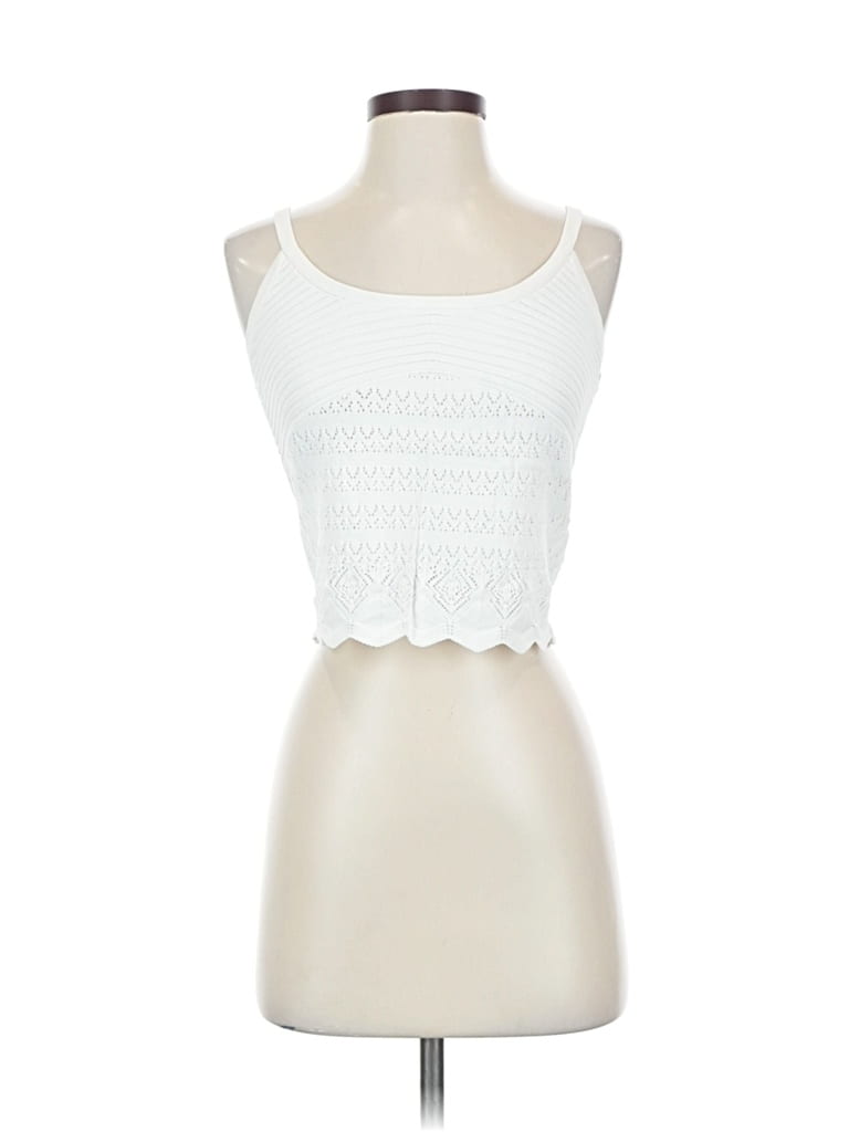 Pre-owned Petite Studio New York Pullover Sweater In White