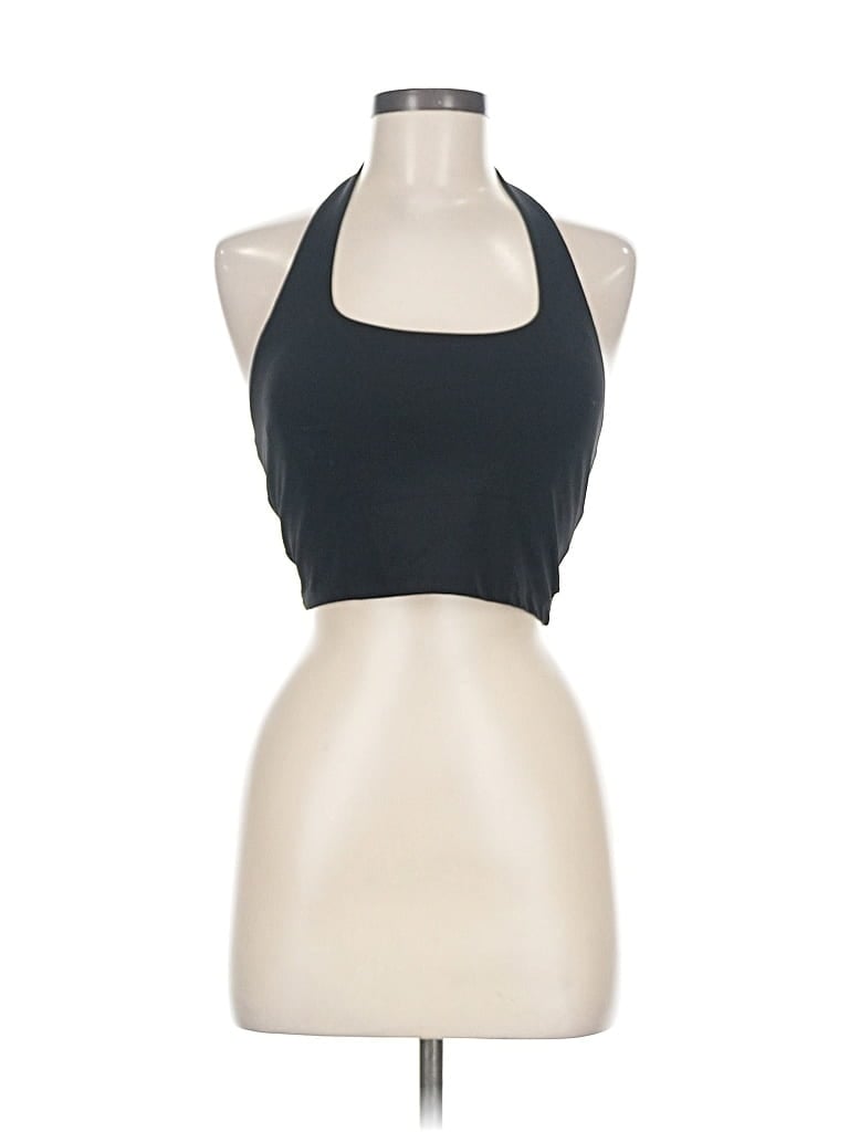 Pre-owned Unbranded Tank Top Black Halter Neckline Tops
