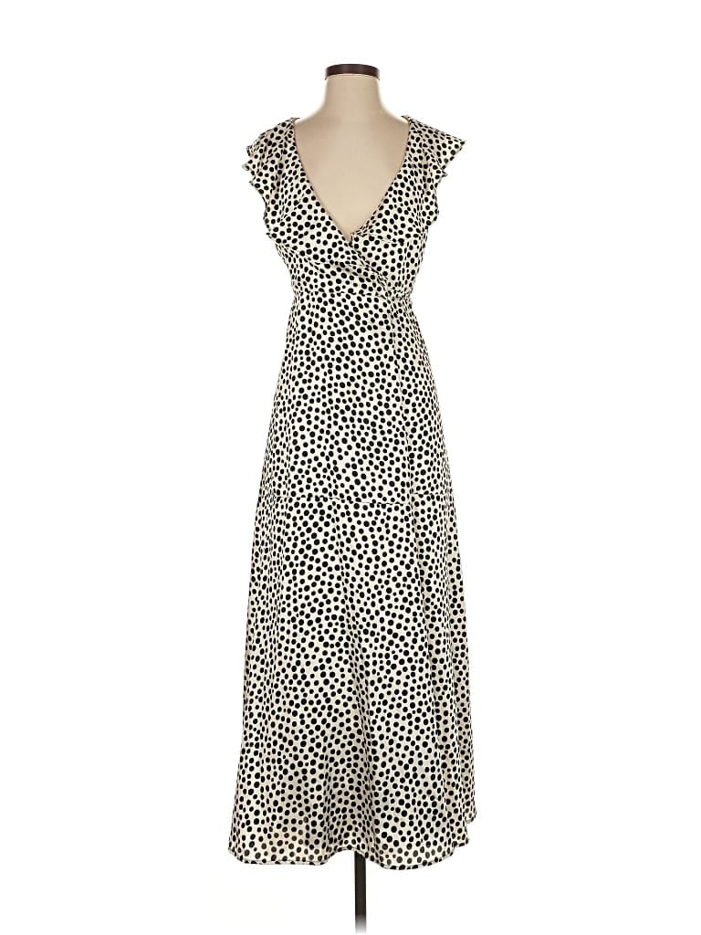 Pre-owned Mng Casual Dress In White