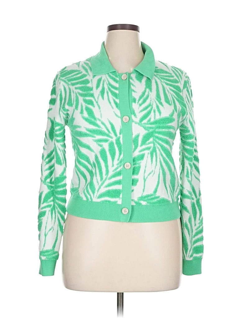 Pre-owned Cynthia Rowley Tjx Cardigan Sweater In Green