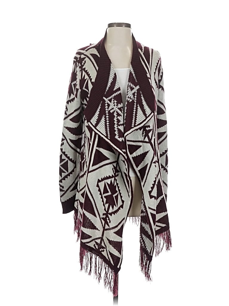 Pre-owned Charlotte Russe Cardigan Sweater In Burgundy