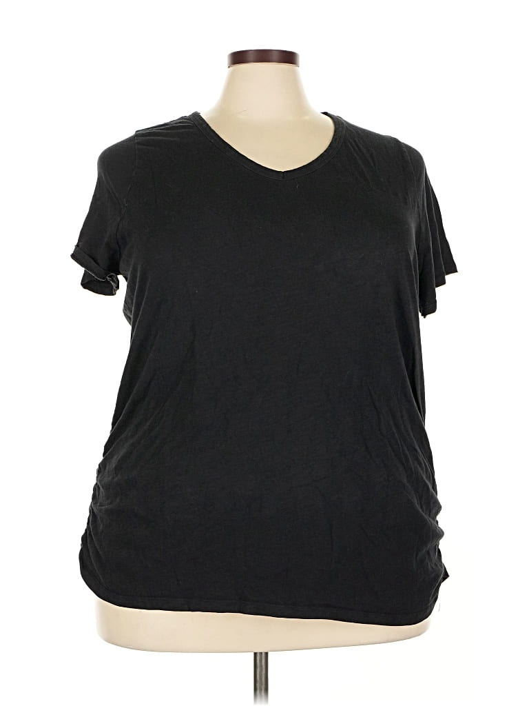 Pre-owned Lane Bryant Short Sleeve T-shirt In Black