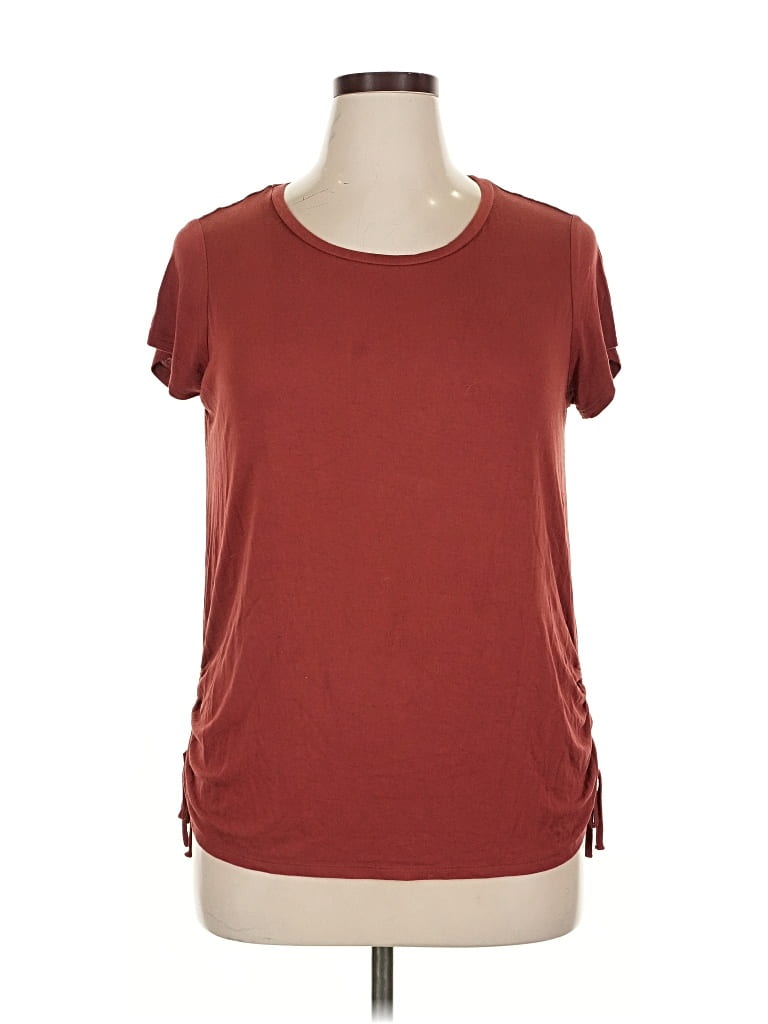 Pre-owned Simply Vera Vera Wang Short Sleeve T-shirt In Burgundy