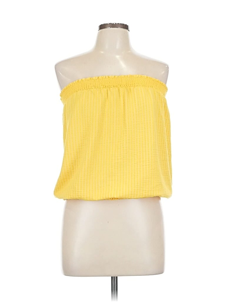 Pre-owned By Anthropologie Sleeveless Blouse In Yellow