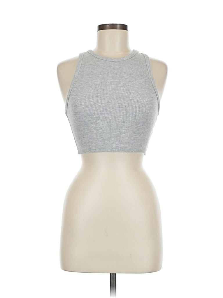 Pre-owned Zara Tank Top Silver Halter Neckline Tops
