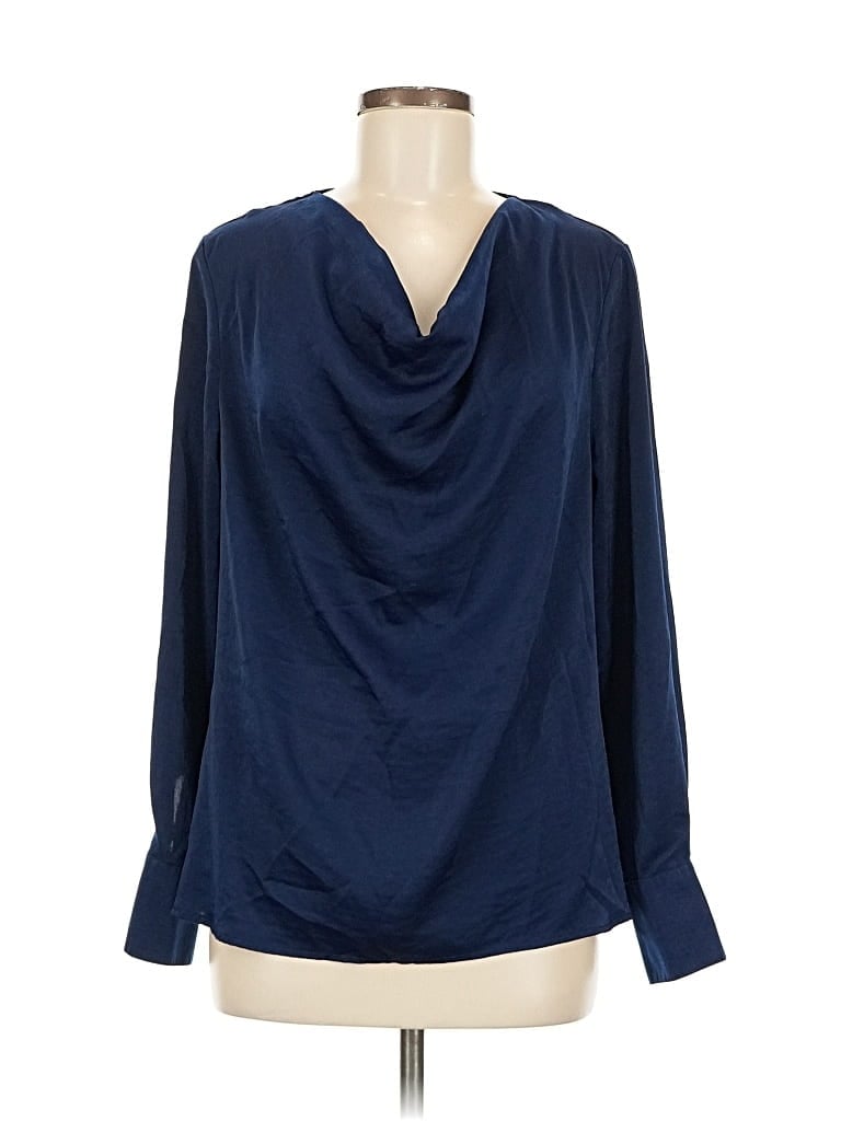 Pre-owned Worthington Long Sleeve Blouse In Blue