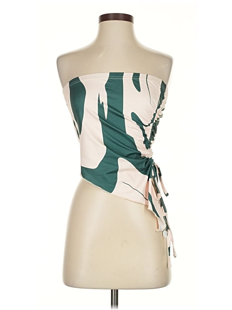 Pre-owned Shein Tube Top Green Strapless Neckline Tops