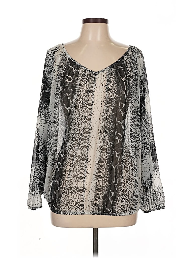 Pre-owned Jeans By Buffalo Long Sleeve Blouse In Silver