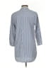 Harshman 100% Cotton Stripes Blue 3/4 Sleeve Button-Down Shirt Size XS - photo 2