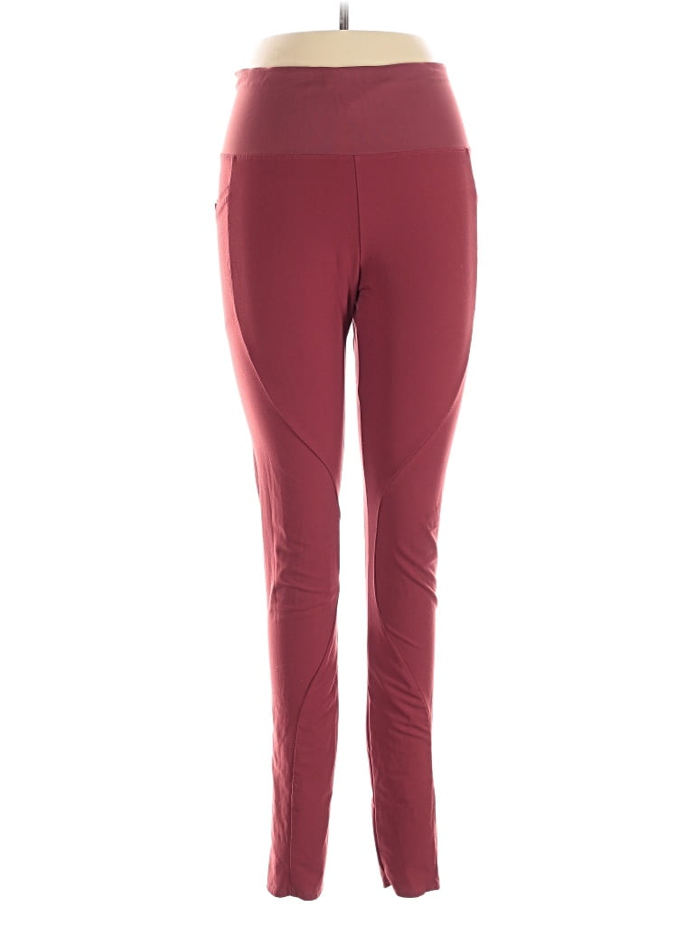 Pre-owned Athleta Active Pants In Burgundy