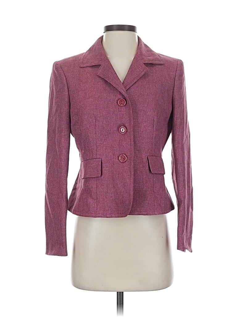 Pre-owned Le Suit Blazer Jacket In Burgundy