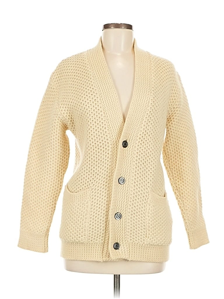 Pre-owned Assorted Brands Cardigan Sweater In White