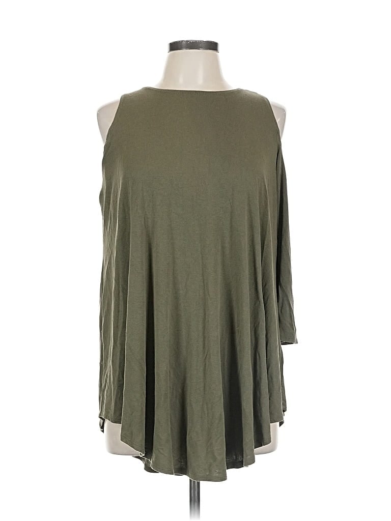 Pre-owned Cloud Chaser Sleeveless Top Green Cold Shoulder Neckline Tops
