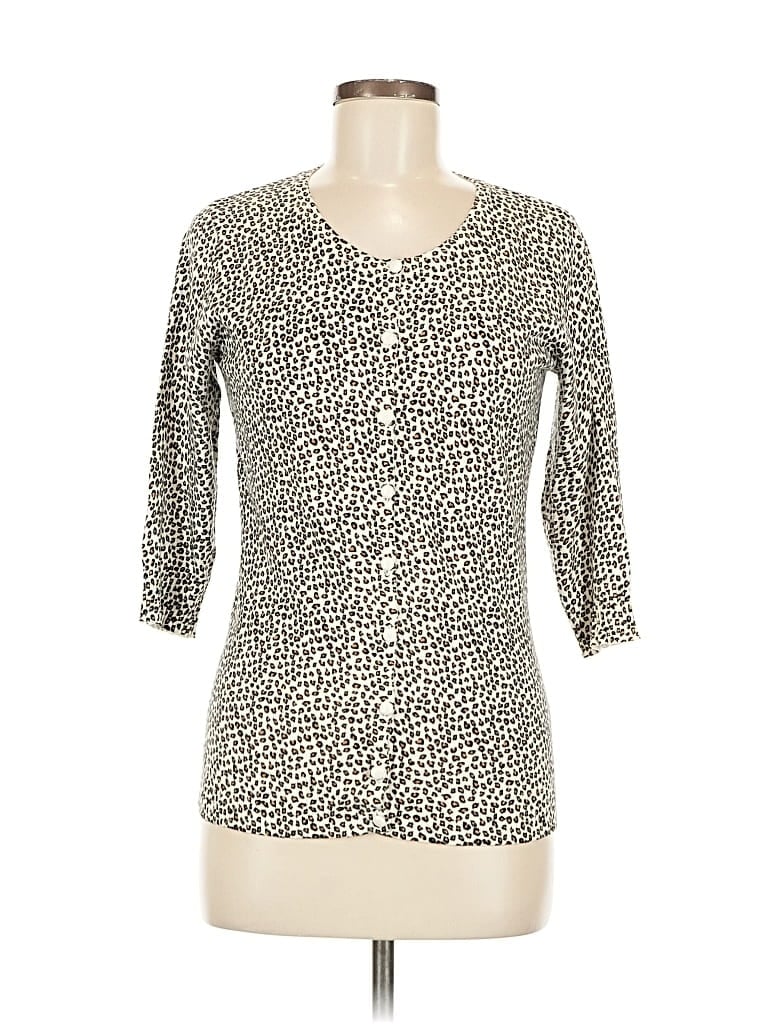 Pre-owned Merona Cardigan Sweater In Silver