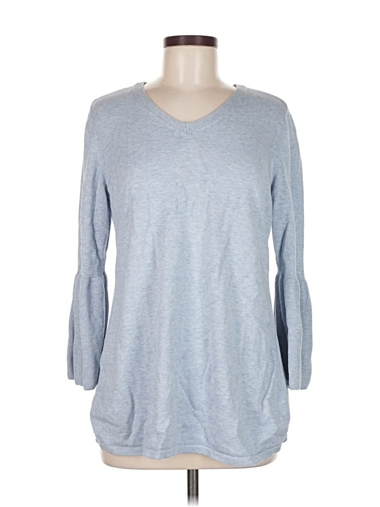 Pre-owned H By Halston Pullover Sweater In Gray