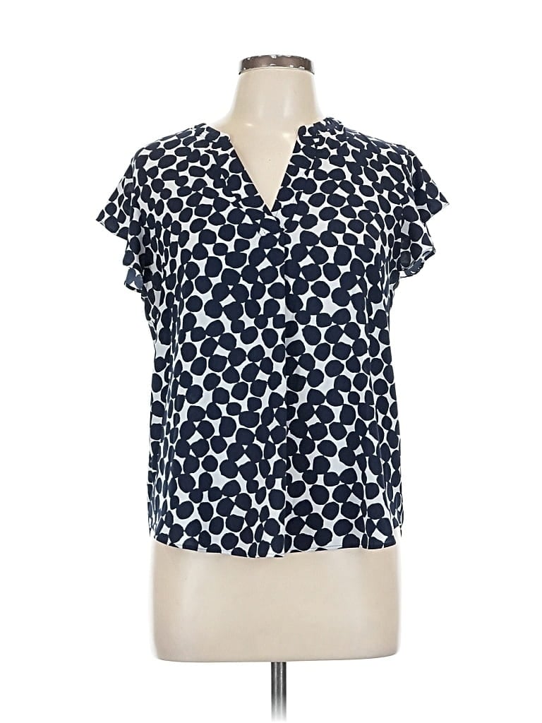 Pre-owned Calvin Klein Short Sleeve Blouse In Blue