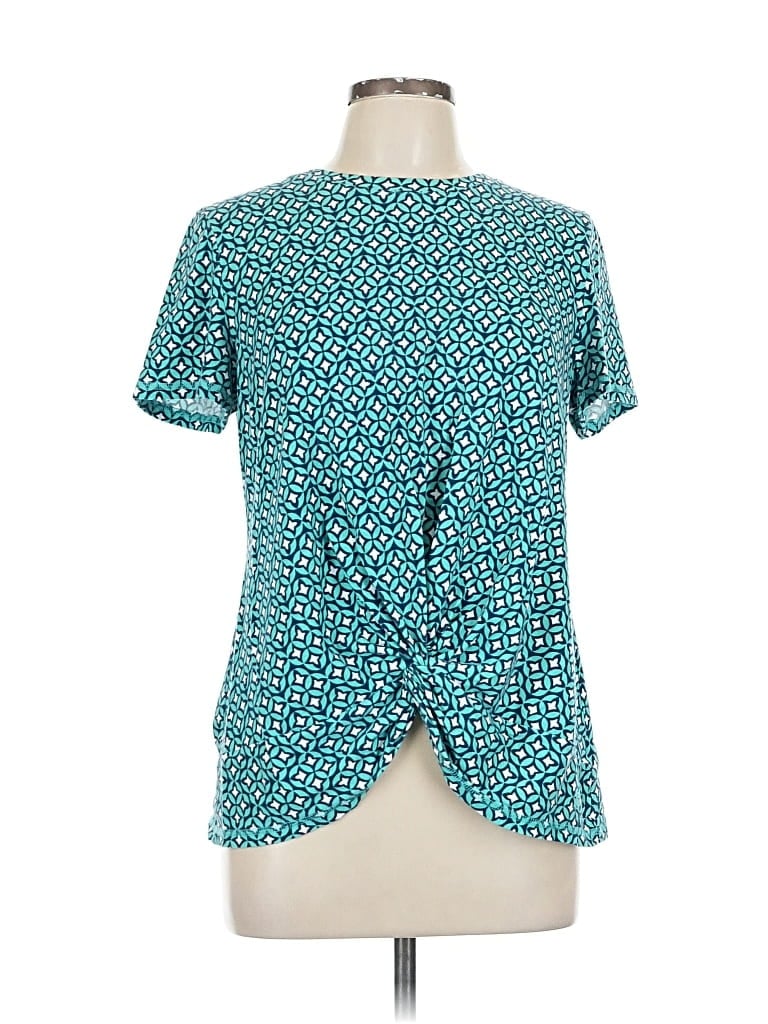 Pre-owned T By Talbots Short Sleeve T-shirt In Blue