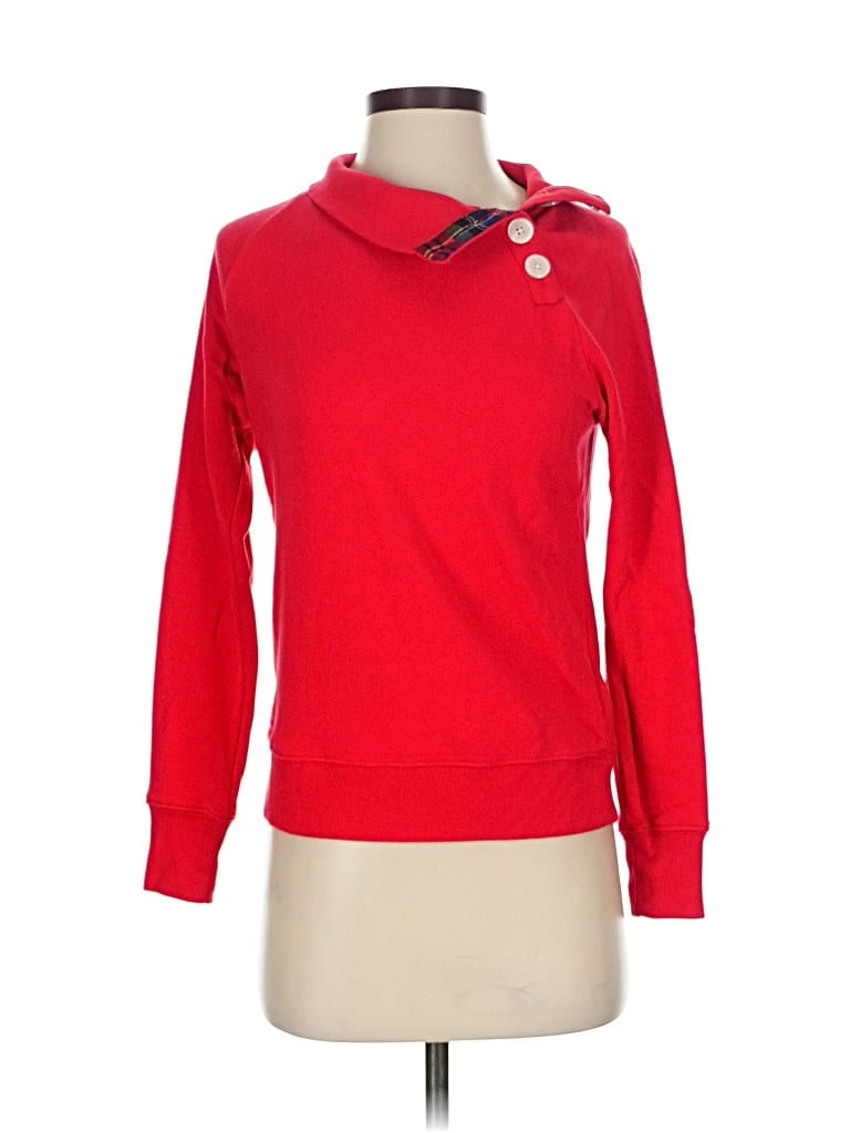 Pre-owned J.crew Factory Store Pullover Sweater In Red