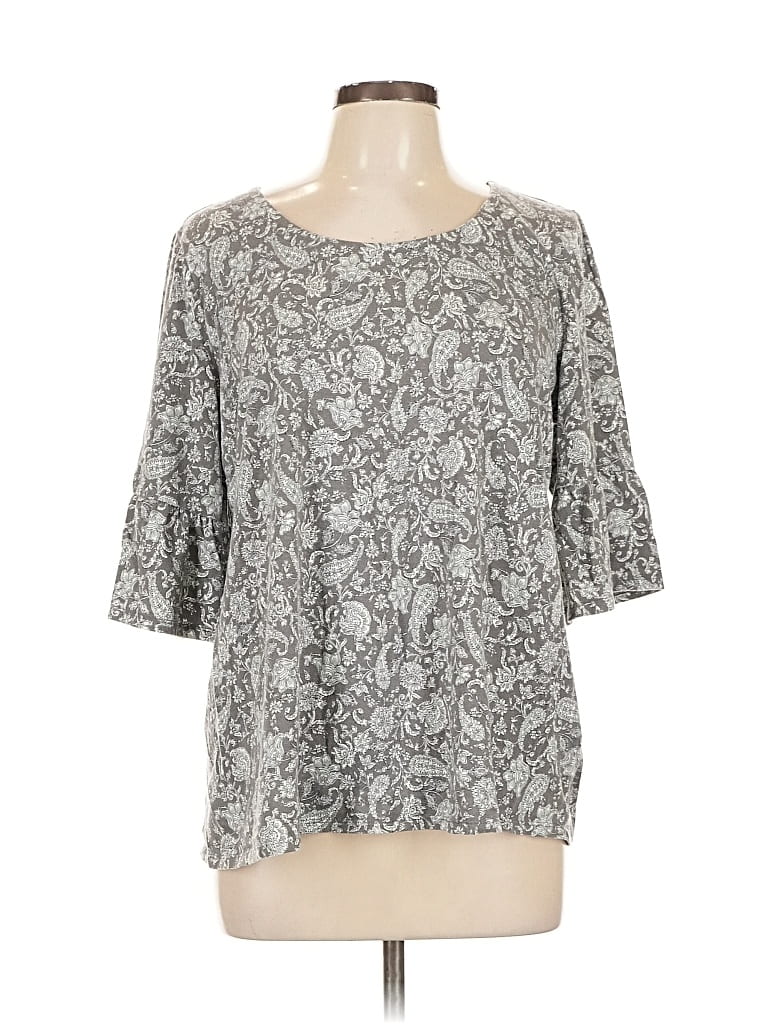 Click to view more detailed imagery on our partner's website Pre-owned Jjill 3/4 Sleeve T-shirt In Gray