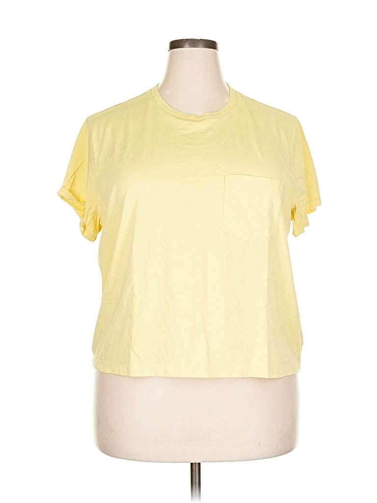 Pre-owned Everlane Short Sleeve T-shirt In Yellow