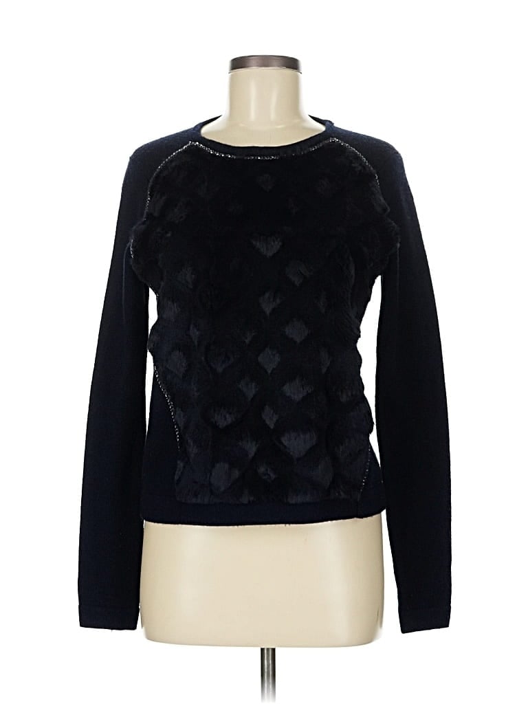 Pre-owned Elie Tahari Wool Pullover Sweater In Blue