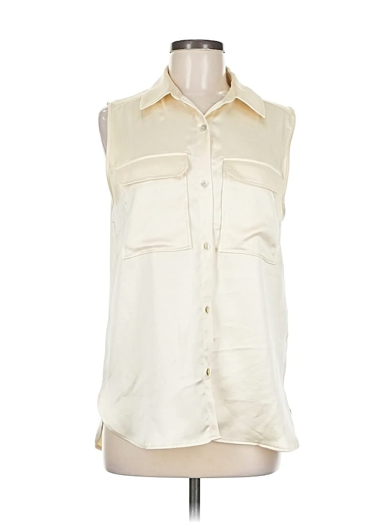 Pre-owned Nicole Miller Sleeveless T-shirt In White