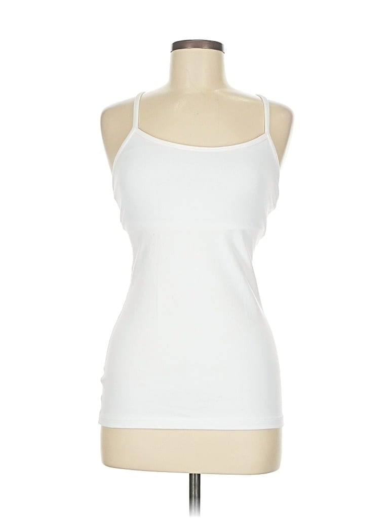 Pre-owned Lululemon Athletica Tank Top White Halter Neckline Tops