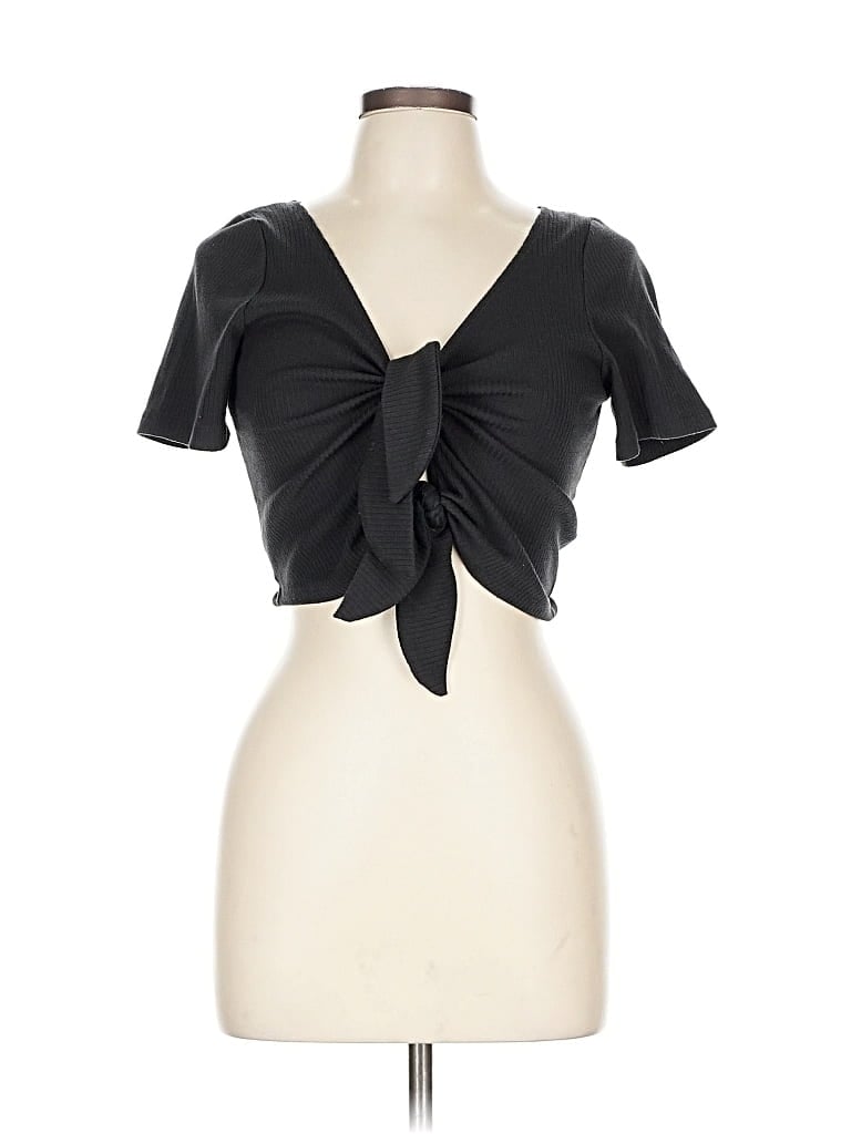 URBAN OUTFITTERS Pre-owned Short Sleeve Top Black Sweetheart Neckline Tops