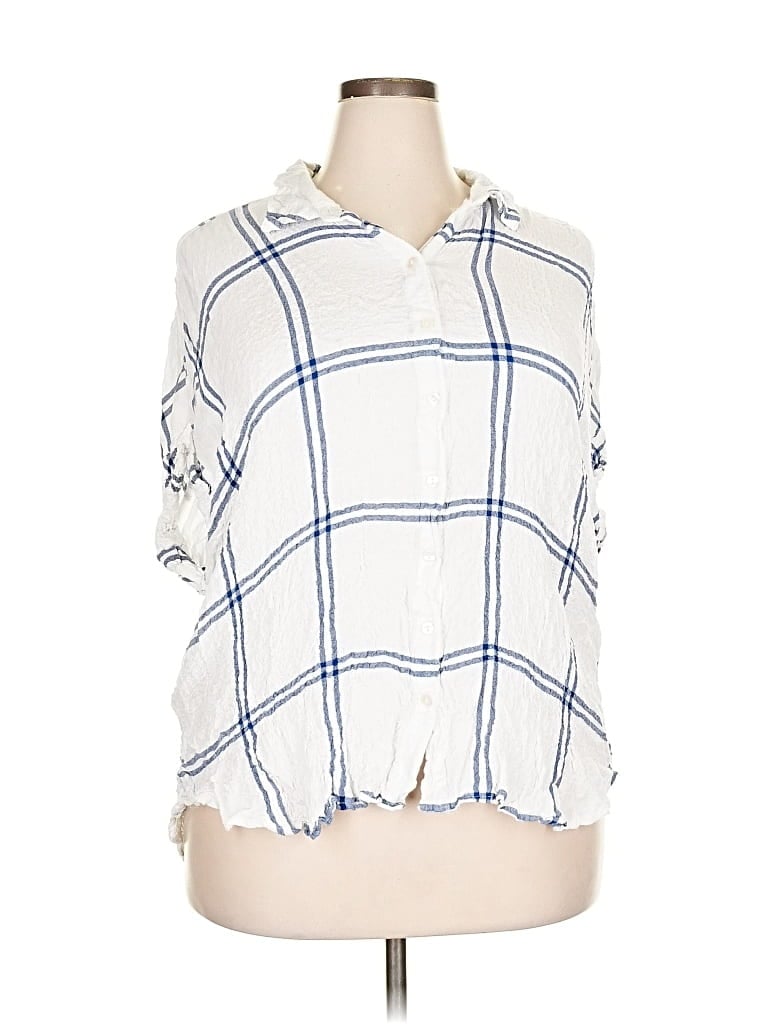 Pre-owned Jane And Delancey 3/4 Sleeve Blouse In White