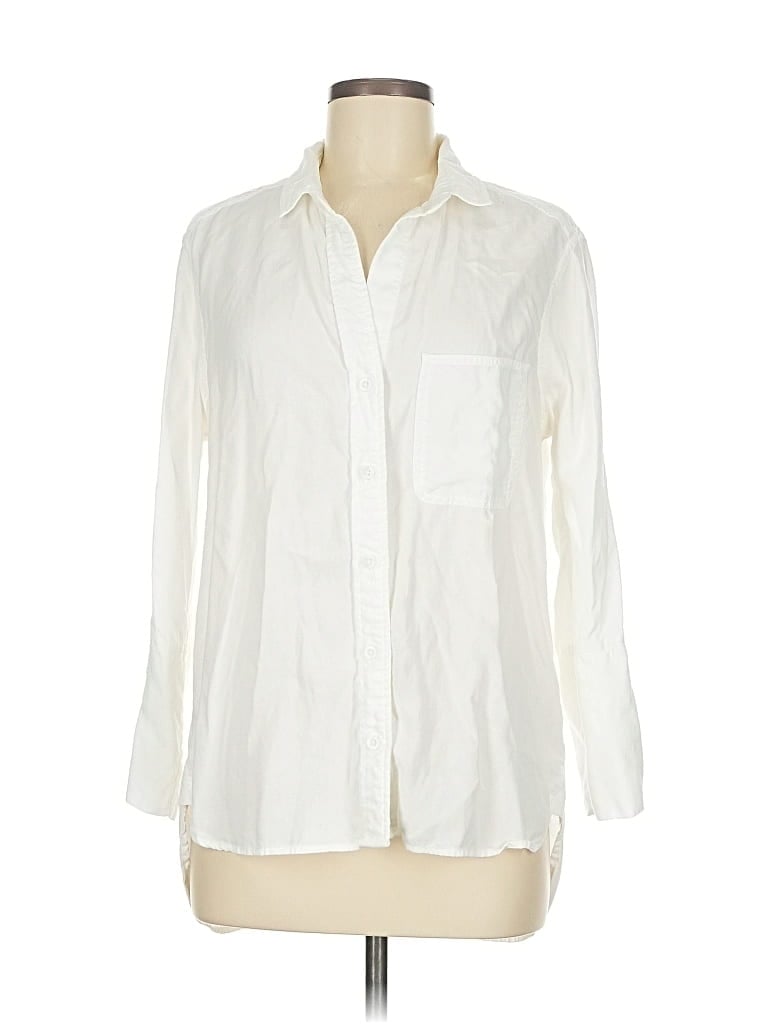 Click to view more detailed imagery on our partner's website Pre-owned Bella Dahl Long Sleeve Button Down Shirt In White