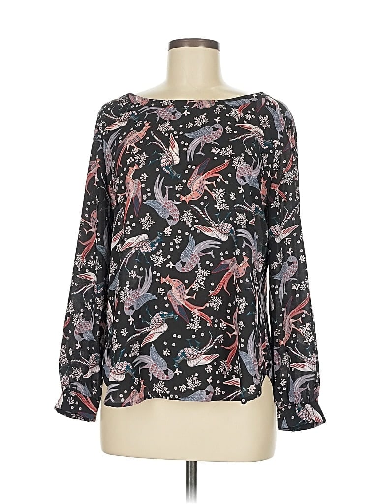 Pre-owned Ann Taylor Loft Outlet Long Sleeve T-shirt In Black