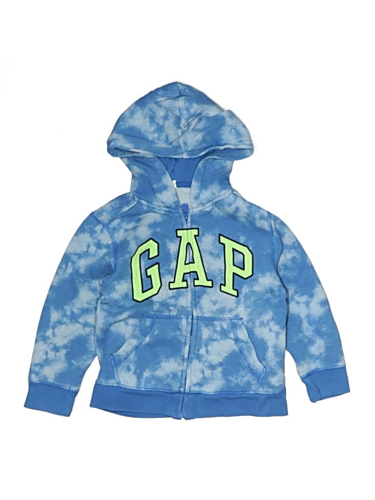Pre-owned Baby Gap Kids' Zip Up Hoodie In Blue