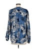 Valerie Stevens 100% Polyester Paisley Blue Long Sleeve Blouse Size M - photo 2
