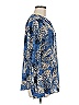 Valerie Stevens 100% Polyester Paisley Blue Long Sleeve Blouse Size M - photo 4