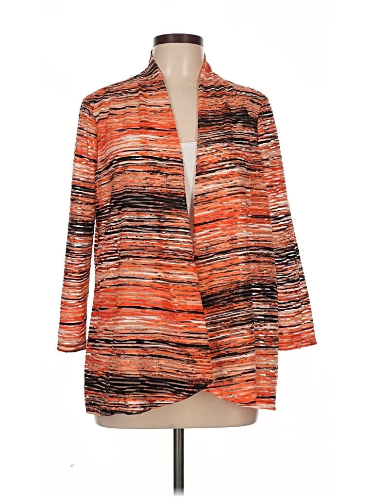 Pre-owned Kasper Cardigan Sweater In Orange
