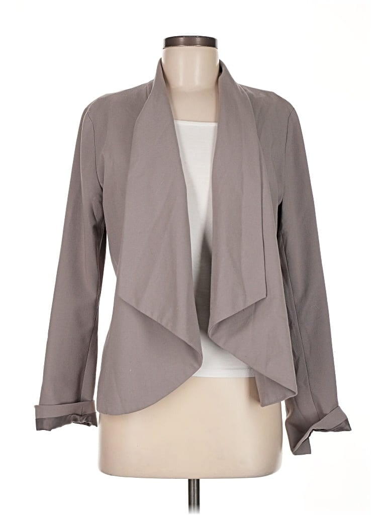 Pre-owned New York And Company Blazer Jacket In Gray