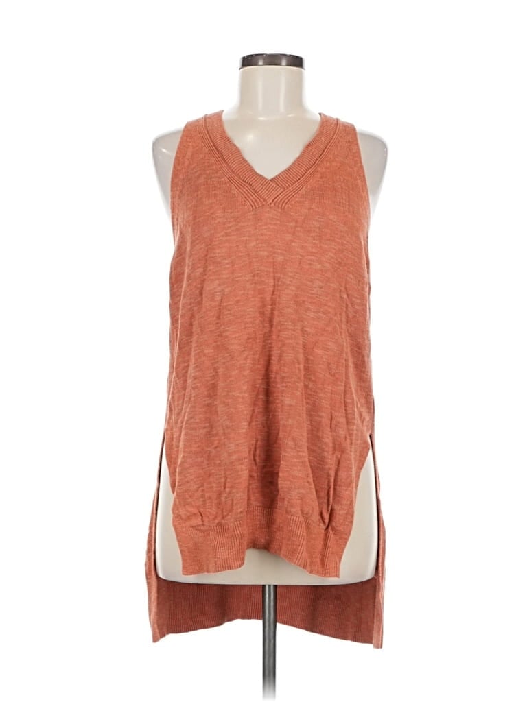 Pre-owned By Anthropologie Sweater Vest In Orange