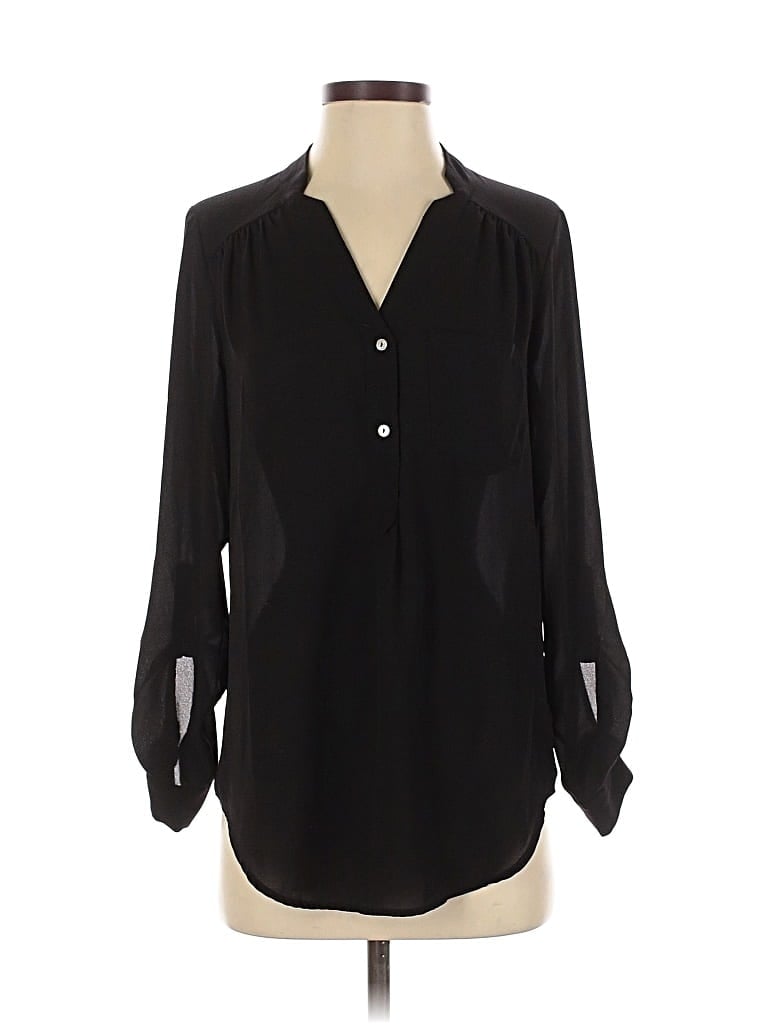 Pre-owned Fervour Long Sleeve Blouse In Black