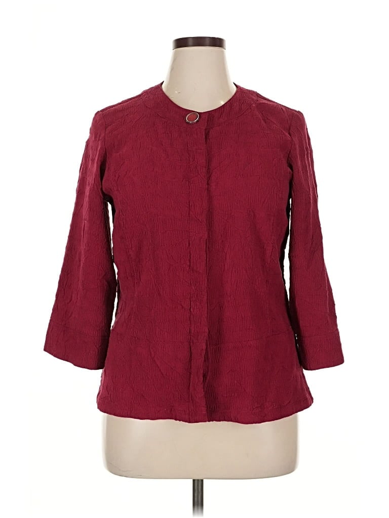 Pre-owned Coldwater Creek Cardigan Sweater In Burgundy