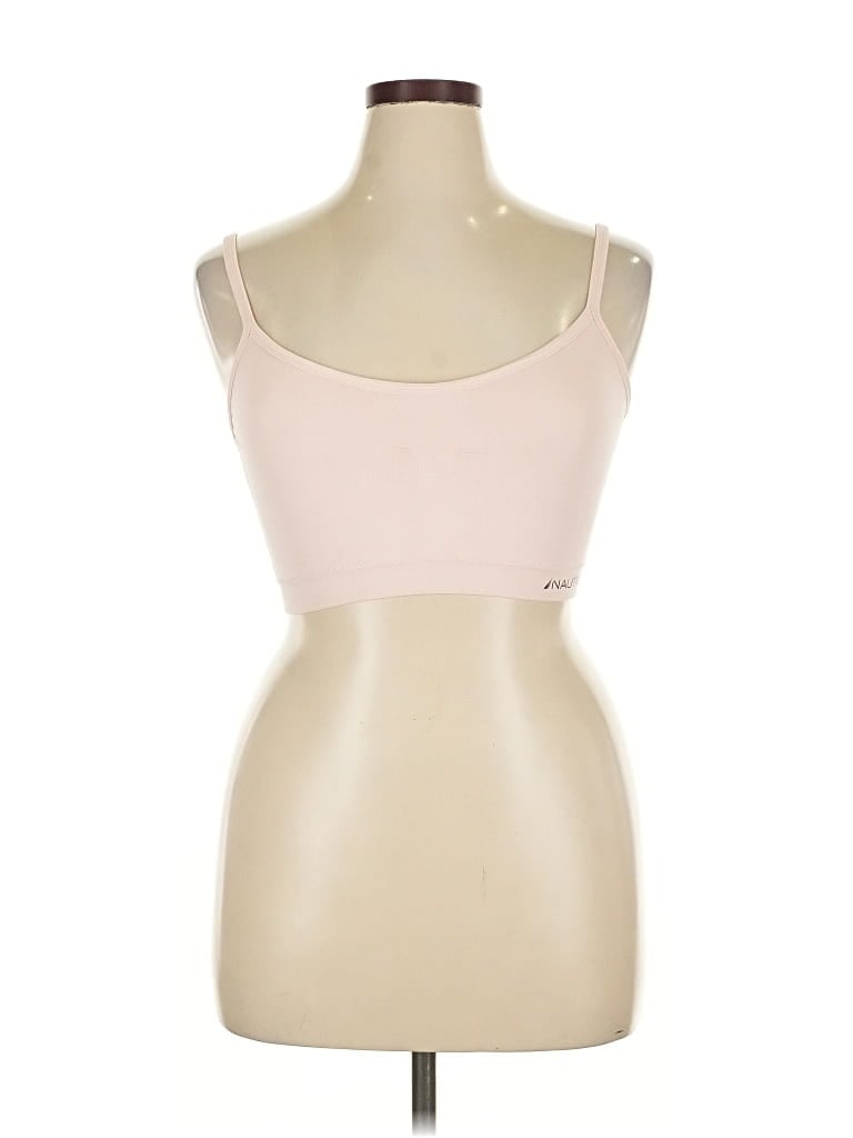 Pre-owned Nautica Tank Top Tan Strapless Neckline Tops In Brown