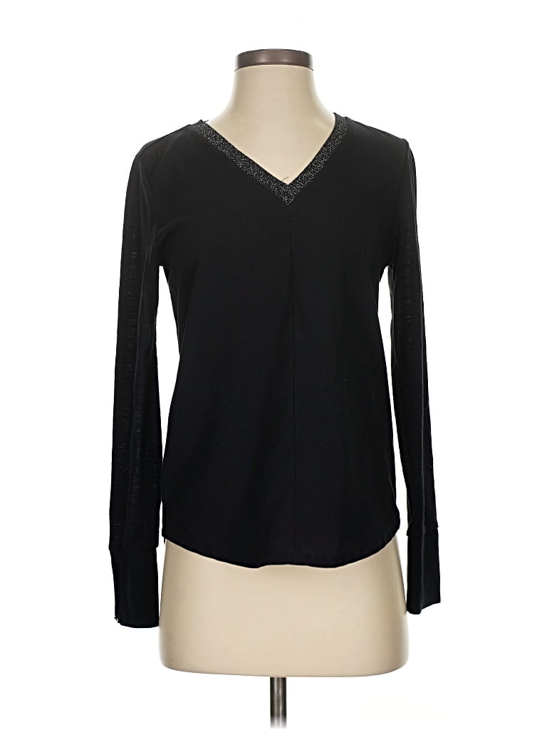 Pre-owned Calvin Klein Long Sleeve Blouse In Black