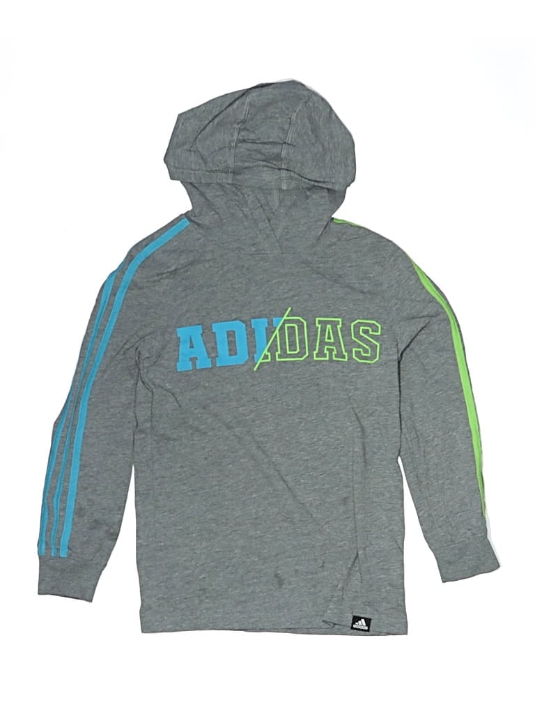Click to view more detailed imagery on our partner's website Pre-owned Adidas Originals Kids' Pullover Hoodie In Gray