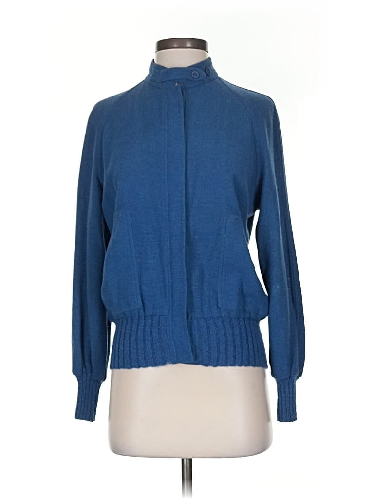 Pre-owned Assorted Brands Cardigan Sweater In Blue