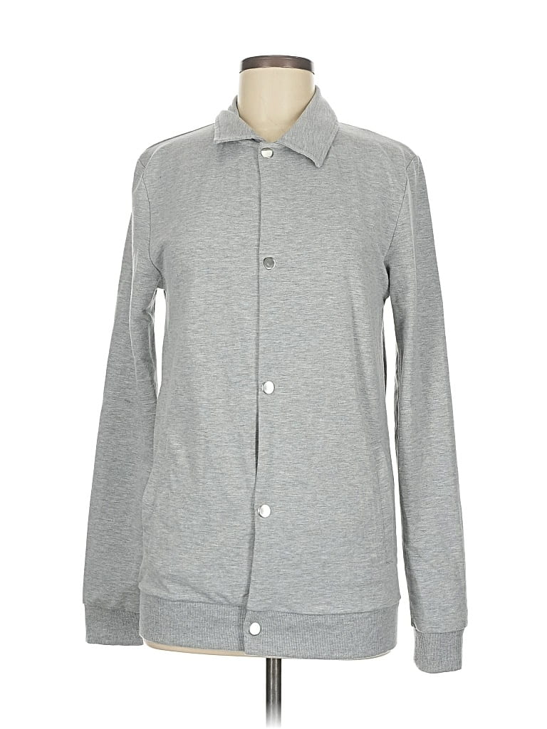 Pre-owned Asos Design Cardigan Sweater In Silver