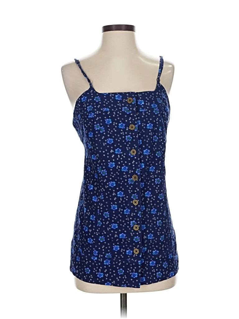 Free People Sleeveless Top Blue Strapless Neckline Tops In Blue