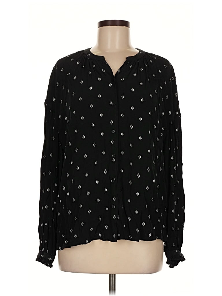 SOMETHING NAVY Pre-owned Long Sleeve Blouse In Black