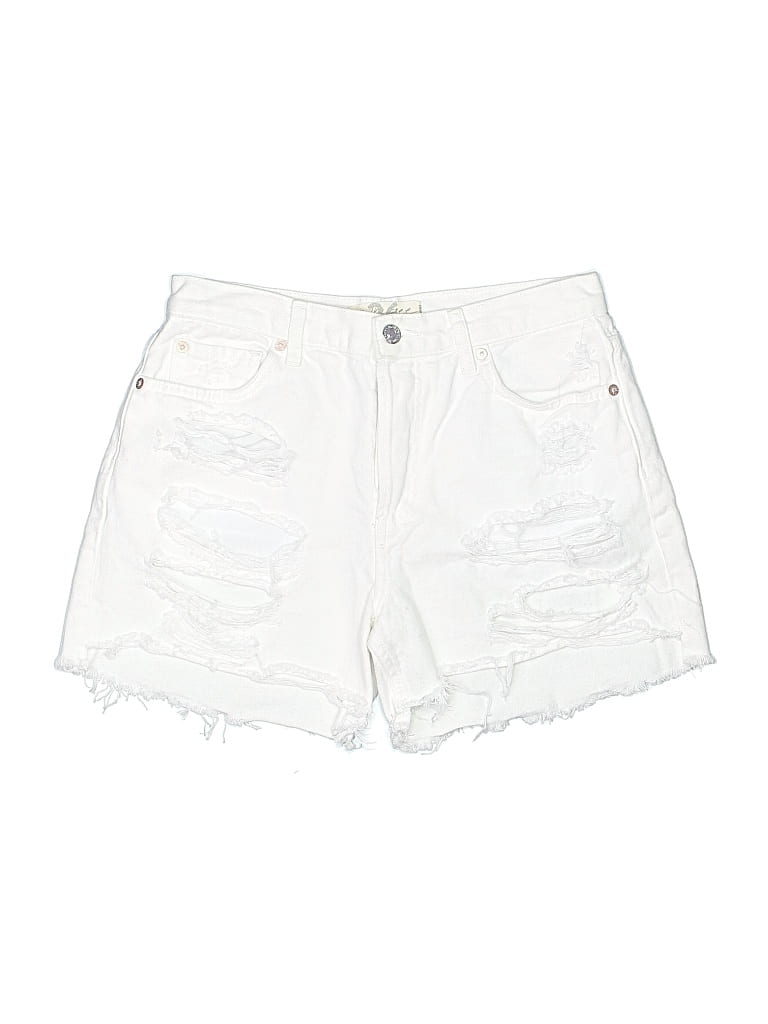 WE THE FREE Pre-owned Denim Shorts In White