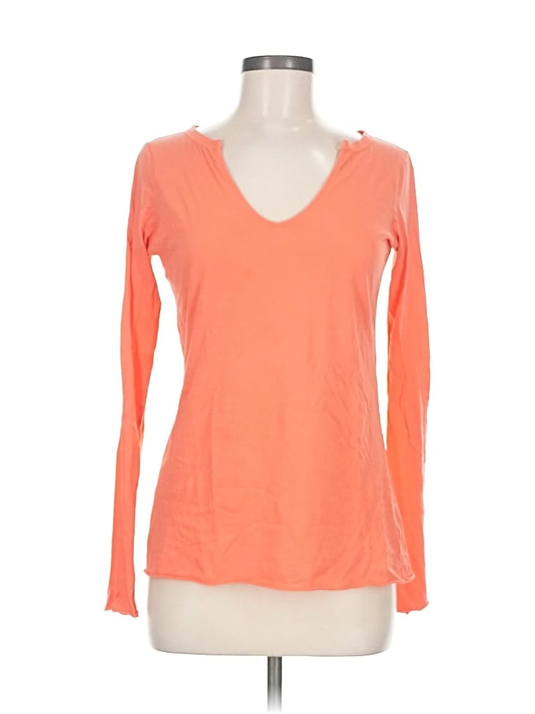 Pre-owned Vince Long Sleeve T-shirt In Orange