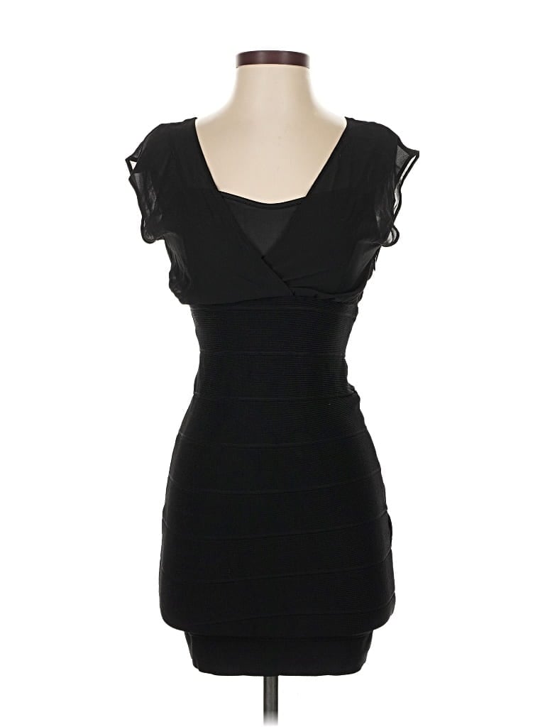 Pre-owned Bebe Cocktail Dress In Black