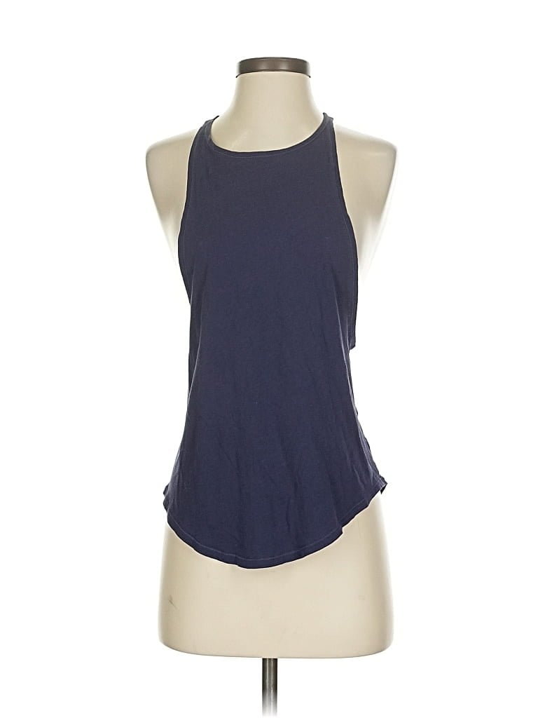 Pre-owned Lululemon Athletica Tank Top Blue Halter Neckline Tops